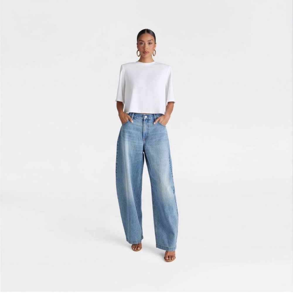KBB by khalana the barrel leg jeans NWT